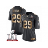 Men's Nike New England Patriots #29 LeGarrette Blount Limited Black Gold Salute to Service Super Bowl LI 51 NFL Jersey