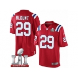 Men's Nike New England Patriots #29 LeGarrette Blount Limited Red Alternate Super Bowl LI 51 NFL Jersey