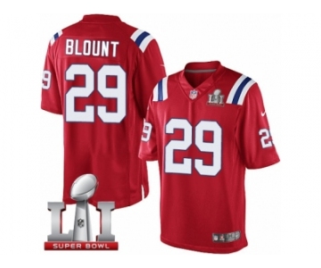 Men's Nike New England Patriots #29 LeGarrette Blount Limited Red Alternate Super Bowl LI 51 NFL Jersey