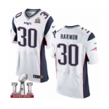 Men's Nike New England Patriots #30 Duron Harmon Elite White Super Bowl LI 51 NFL Jersey