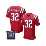 Men's Nike New England Patriots #32 Devin McCourty Elite Red Alternate Super Bowl LI Champions NFL Jersey