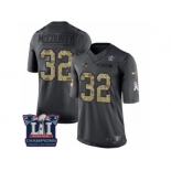 Men's Nike New England Patriots #32 Devin McCourty Limited Black 2016 Salute to Service Super Bowl LI Champions NFL Jersey