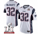 Men's Nike New England Patriots #32 Devin McCourty Limited White Super Bowl LI 51 NFL Jersey