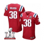 Men's Nike New England Patriots #38 Brandon Bolden Elite Red Alternate Super Bowl LI 51 NFL Jersey