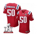 Men's Nike New England Patriots #50 Rob Ninkovich Elite Red Alternate Super Bowl LI 51 NFL Jersey