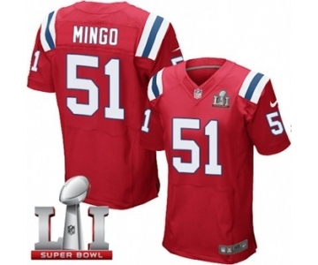 Men's Nike New England Patriots #51 Barkevious Mingo Elite Red Alternate Super Bowl LI 51 NFL Jersey