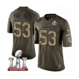 Men's Nike New England Patriots #53 Kyle Van Noy Limited Green Salute to Service Super Bowl LI 51 NFL Jersey