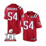 Men's Nike New England Patriots #54 Dont'a Hightower Limited Red Alternate Super Bowl LI 51 NFL Jersey