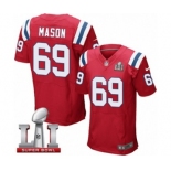 Men's Nike New England Patriots #69 Shaq Mason Elite Red Alternate Super Bowl LI 51 NFL Jersey