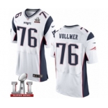 Men's Nike New England Patriots #76 Sebastian Vollmer Elite White Super Bowl LI 51 NFL Jersey