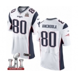 Men's Nike New England Patriots #80 Danny Amendola Elite White Super Bowl LI 51 NFL Jersey