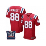 Men's Nike New England Patriots #88 Martellus Bennett Elite Red Alternate Super Bowl LI Champions NFL Jersey