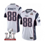 Men's Nike New England Patriots #88 Martellus Bennett Limited White Super Bowl LI 51 NFL Jersey