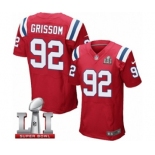 Men's Nike New England Patriots #92 Geneo Grissom Elite Red Alternate Super Bowl LI 51 NFL Jersey