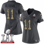 Women's Nike New England Patriots #11 Drew Bledsoe Limited Black 2016 Salute to Service Super Bowl LI 51 NFL Jersey