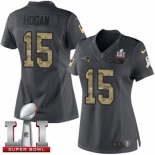 Women's Nike New England Patriots #15 Chris Hogan Limited Black 2016 Salute to Service Super Bowl LI 51 NFL Jersey