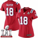 Women's Nike New England Patriots #18 Matthew Slater Elite Red Alternate Super Bowl LI 51 NFL Jersey