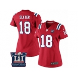 Women's Nike New England Patriots #18 Matthew Slater Red Alternate Super Bowl LI Champions NFL Jersey