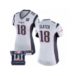 Women's Nike New England Patriots #18 Matthew Slater White Super Bowl LI Champions NFL Jersey