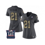 Women's Nike New England Patriots #21 Malcolm Butler Limited Black 2016 Salute to Service Super Bowl LI Champions NFL Jersey