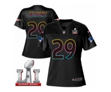 Women's Nike New England Patriots #29 LeGarrette Blount Game Black Fashion Super Bowl LI 51 NFL Jersey