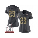 Women's Nike New England Patriots #29 LeGarrette Blount Limited Black 2016 Salute to Service Super Bowl LI 51 NFL Jersey