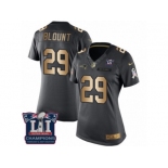 Women's Nike New England Patriots #29 LeGarrette Blount Limited Black Gold Salute to Service Super Bowl LI Champions NFL Jersey