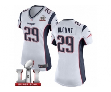 Women's Nike New England Patriots #29 LeGarrette Blount White Super Bowl LI 51 NFL Jersey