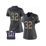 Women's Nike New England Patriots #32 Devin McCourty Limited Black 2016 Salute to Service Super Bowl LI Champions NFL Jersey