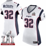 Women's Nike New England Patriots #32 Devin McCourty Limited White Super Bowl LI 51 NFL Jersey