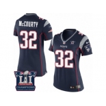 Women's Nike New England Patriots #32 Devin McCourty Navy Blue Team Color Super Bowl LI Champions NFL Jersey