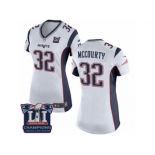 Women's Nike New England Patriots #32 Devin McCourty White Super Bowl LI Champions NFL Jersey