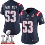 Women's Nike New England Patriots #53 Kyle Van Noy Limited Navy Blue Rush Super Bowl LI 51 NFL Jersey