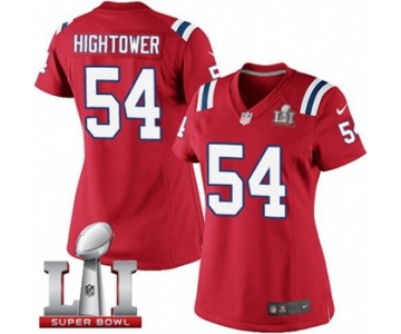 Women's Nike New England Patriots #54 Dont'a Hightower Limited Red Alternate Super Bowl LI 51 NFL Jersey