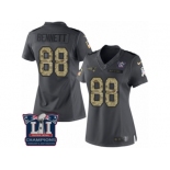 Women's Nike New England Patriots #88 Martellus Bennett Limited Black 2016 Salute to Service Super Bowl LI Champions NFL Jersey