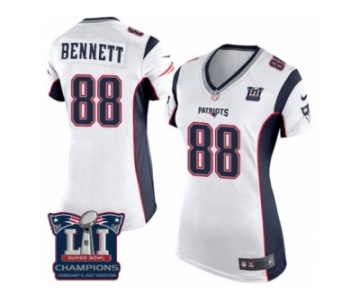 Women's Nike New England Patriots #88 Martellus Bennett White Super Bowl LI Champions NFL Jersey