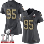 Women's Nike New England Patriots #95 Chris Long Limited Black 2016 Salute to Service Super Bowl LI 51 NFL Jersey