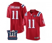 Youth Nike New England Patriots #11 Julian Edelman Red Alternate Super Bowl LI Champions NFL Jersey