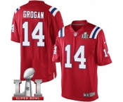 Youth Nike New England Patriots #14 Steve Grogan Elite Red Alternate Super Bowl LI 51 NFL Jersey