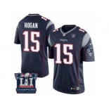 Youth Nike New England Patriots #15 Chris Hogan Navy Blue Team Color Super Bowl LI Champions NFL Jersey