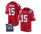 Youth Nike New England Patriots #15 Chris Hogan Red Alternate Super Bowl LI Champions NFL Jersey