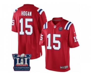 Youth Nike New England Patriots #15 Chris Hogan Red Alternate Super Bowl LI Champions NFL Jersey