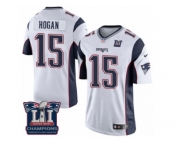 Youth Nike New England Patriots #15 Chris Hogan White Super Bowl LI Champions NFL Jersey