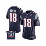 Youth Nike New England Patriots #18 Matthew Slater Navy Blue Team Color Super Bowl LI Champions NFL Jersey