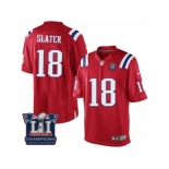 Youth Nike New England Patriots #18 Matthew Slater Red Alternate Super Bowl LI Champions NFL Jersey