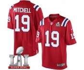 Youth Nike New England Patriots #19 Malcolm Mitchell Elite Red Alternate Super Bowl LI 51 NFL Jersey