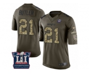 Youth Nike New England Patriots #21 Malcolm Butler Limited Green Salute to Service Super Bowl LI Champions NFL Jersey