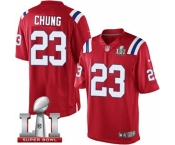 Youth Nike New England Patriots #23 Patrick Chung Elite Red Alternate Super Bowl LI 51 NFL Jersey