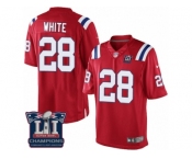 Youth Nike New England Patriots #28 James White Red Alternate Super Bowl LI Champions NFL Jersey