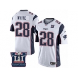 Youth Nike New England Patriots #28 James White White Super Bowl LI Champions NFL Jersey